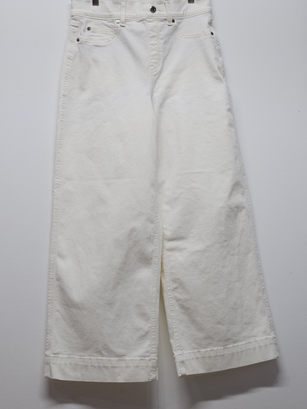 Spanx Shape Everywear Cropped Wide Leg Pants Size M Off White Versatile Coastal - Picture 9 of 14